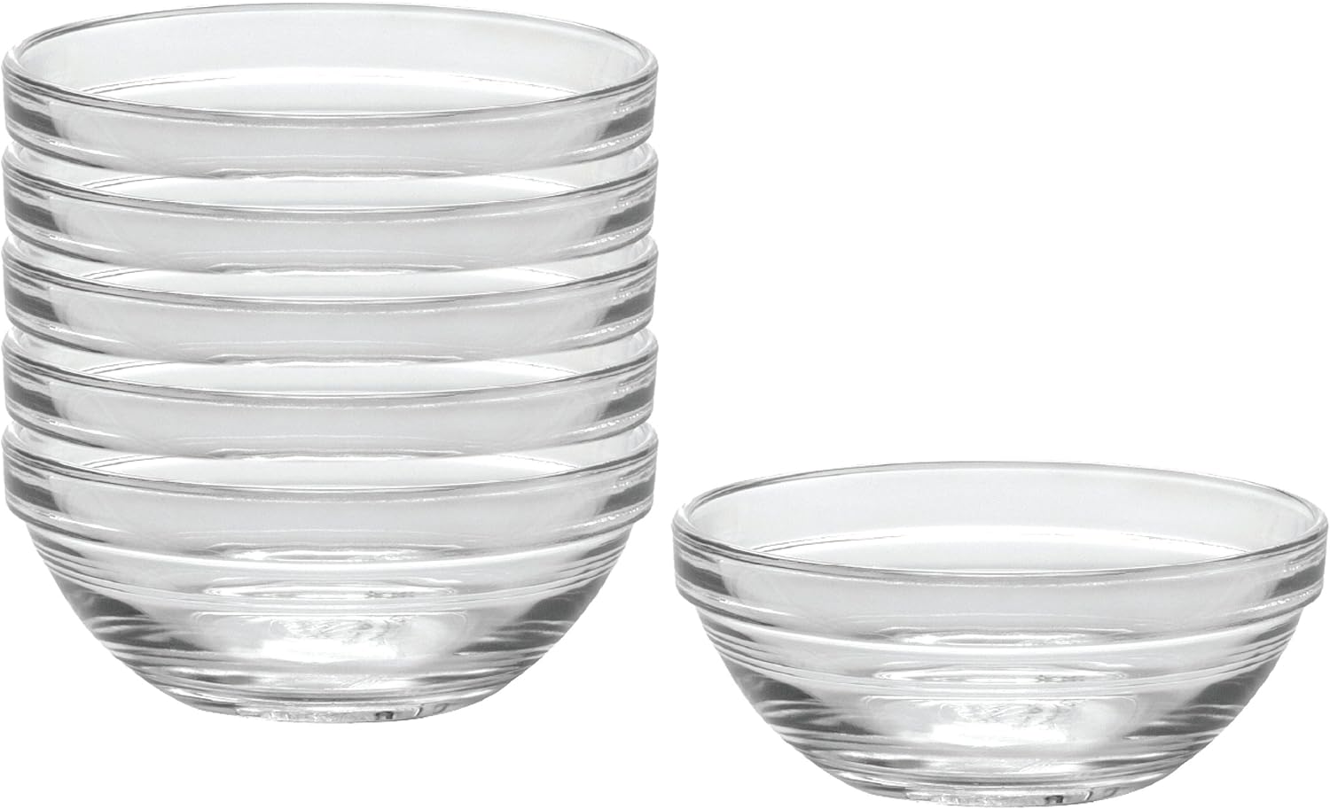 Duralex Lys Stackable Glass Bowl Set